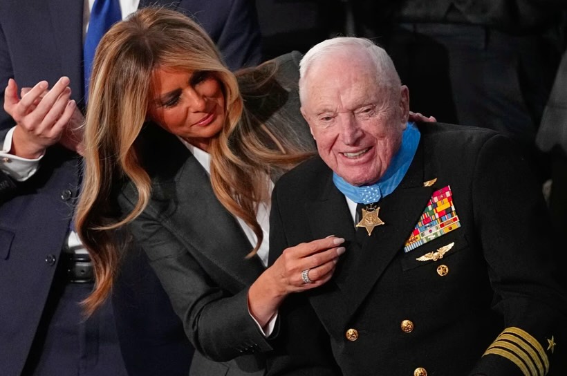 First Lady Melania Trump presents the Medal of Honor at the 2026 State of the Union