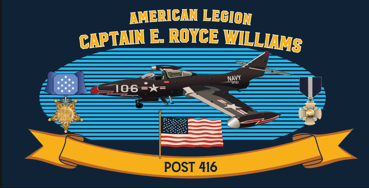 American Legion Captain E. Royce Williams Post 416 banner